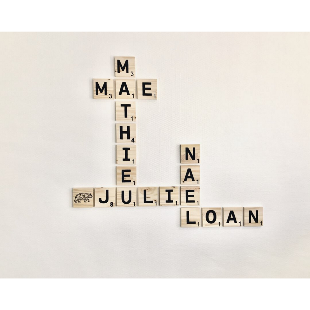 Lettre Scrabble en bois