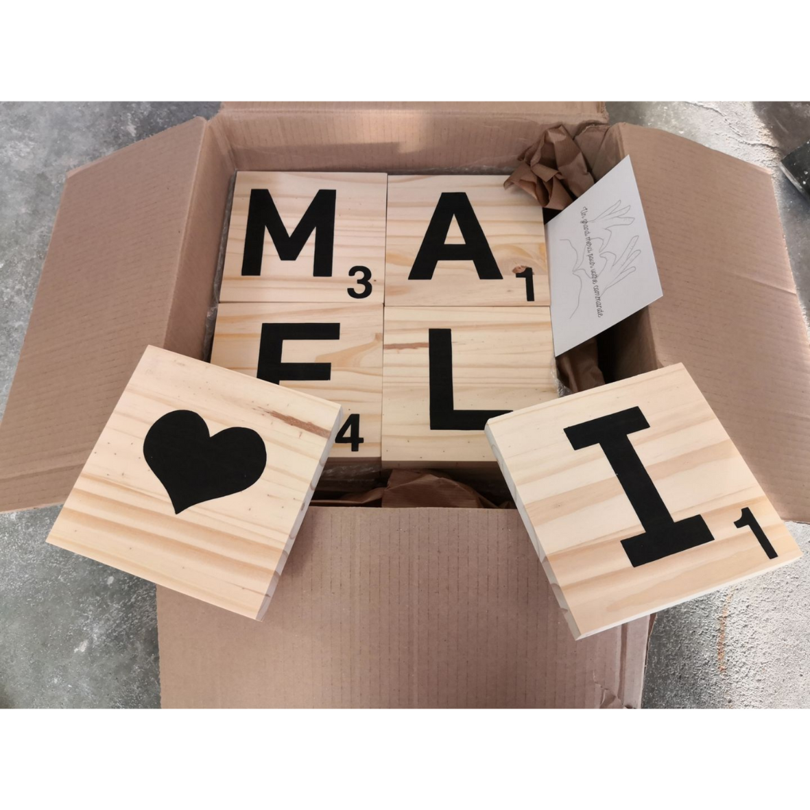 Lettre Scrabble en bois