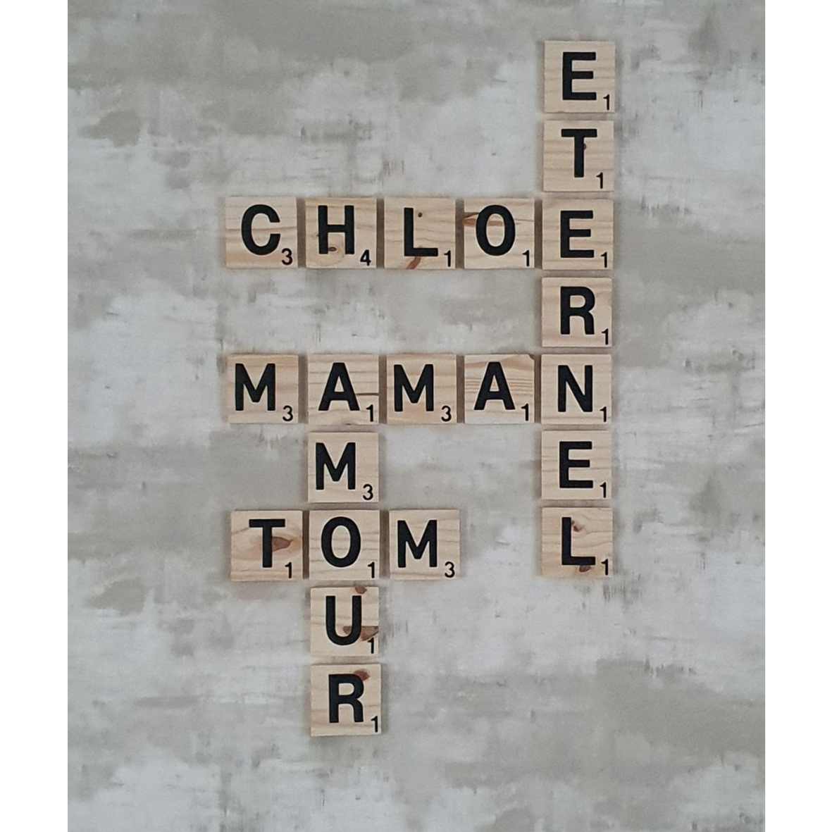 Lettre Scrabble en bois