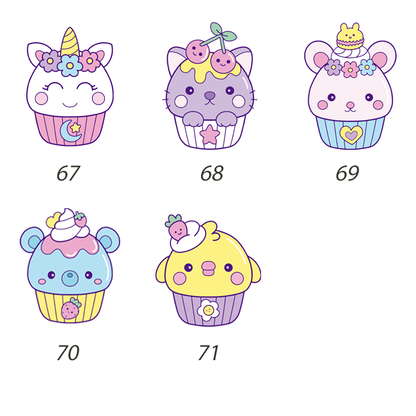 Coton lavable cupcake souris (69)